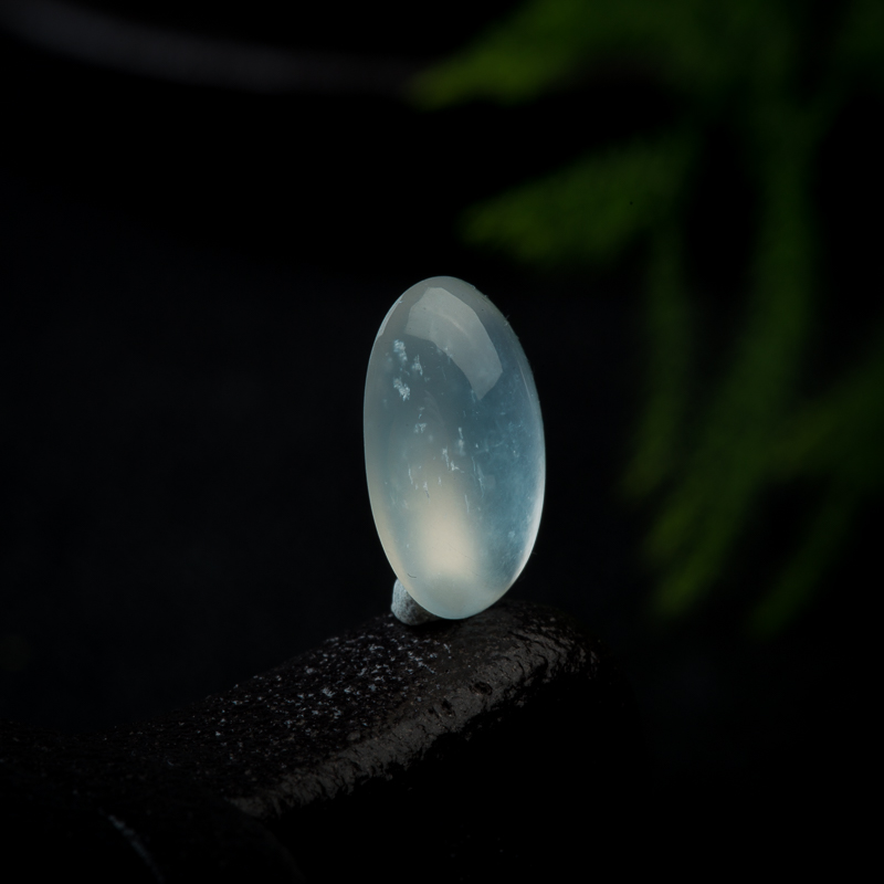 冰种翡翠随形戒面-红掌柜