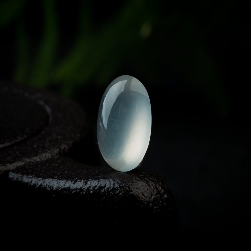 天然缅甸冰种翡翠戒面-红掌柜