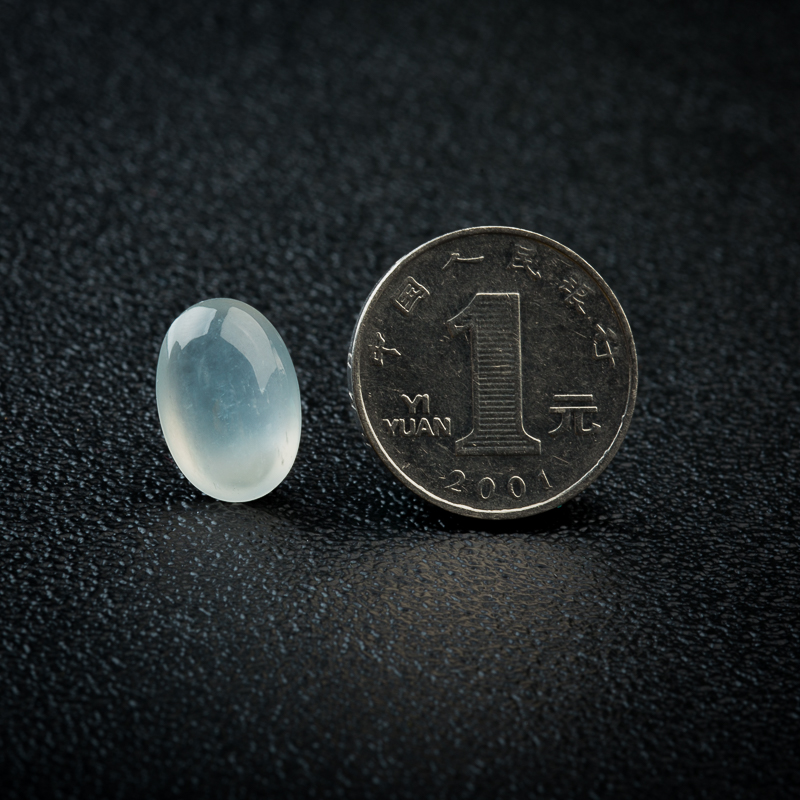 天然缅甸冰种翡翠随形戒面-红掌柜