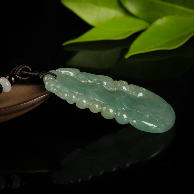 天然翡翠节节高升吊坠-红掌柜