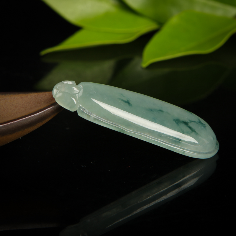 天然翡翠福瓜吊坠-红掌柜