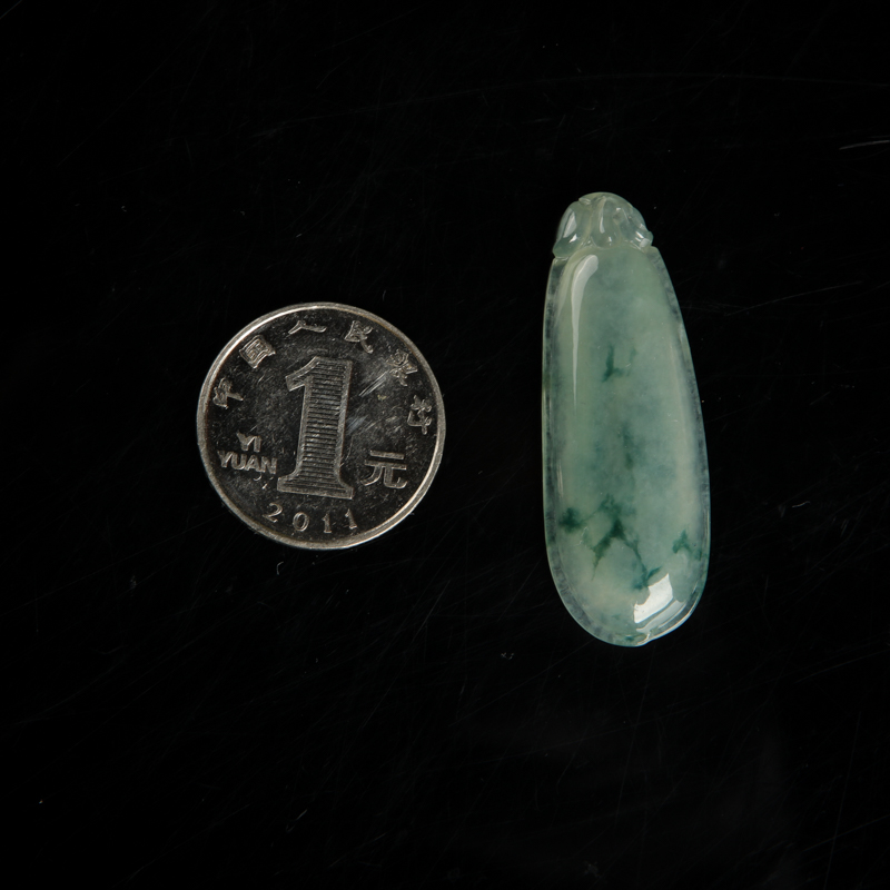 缅甸天然翡翠福瓜吊坠-红掌柜