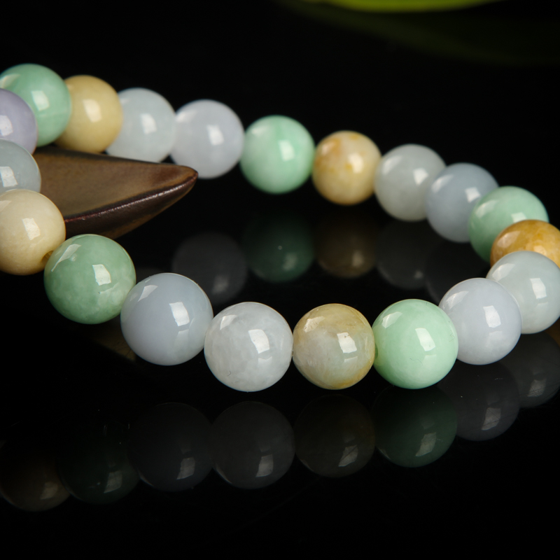 糯种翡翠单圈手串-红掌柜