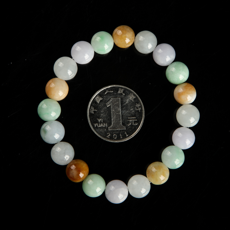 天然糯种翡翠手串-红掌柜