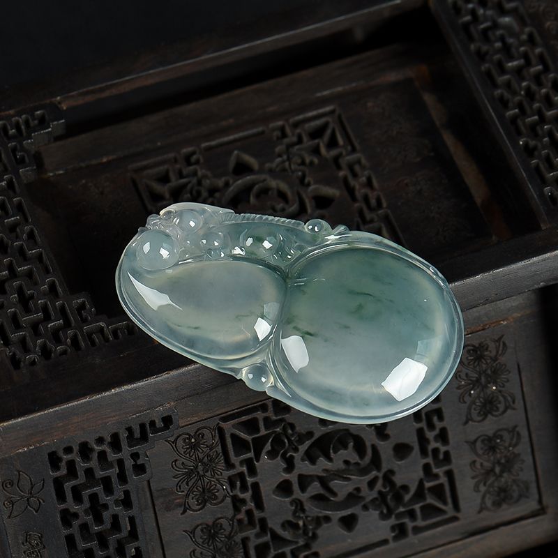 天然翡翠福禄吊坠－红掌柜