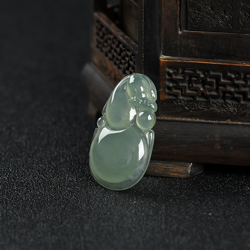 糯种翡翠福禄吊坠-红掌柜