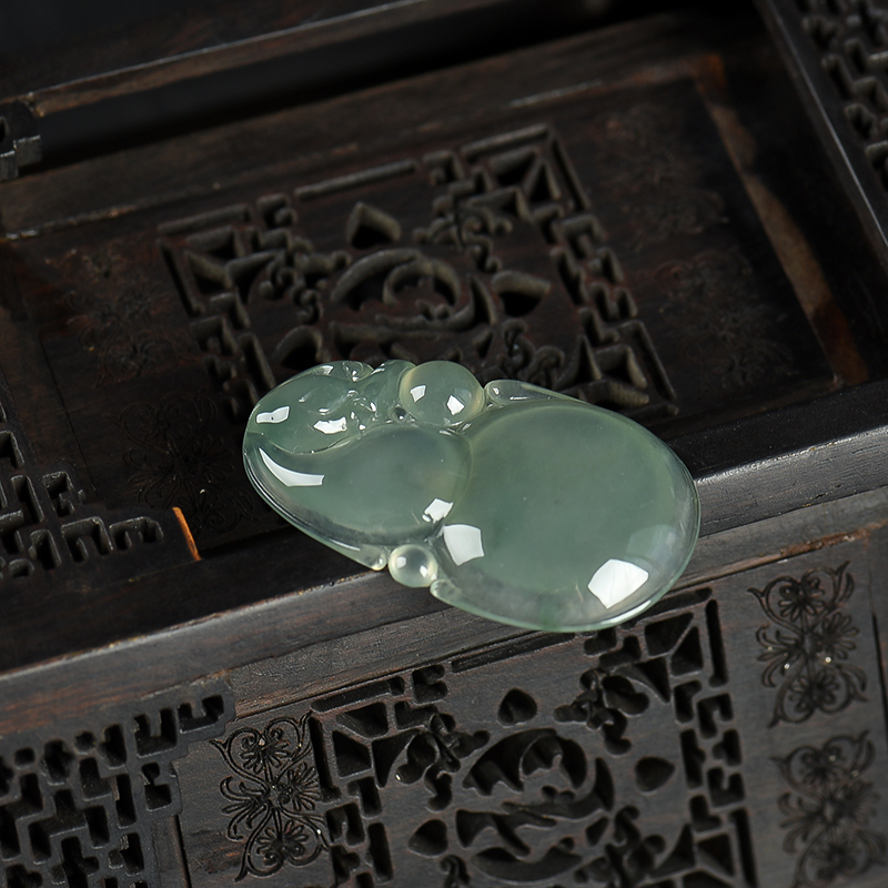 天然翡翠福禄吊坠-红掌柜