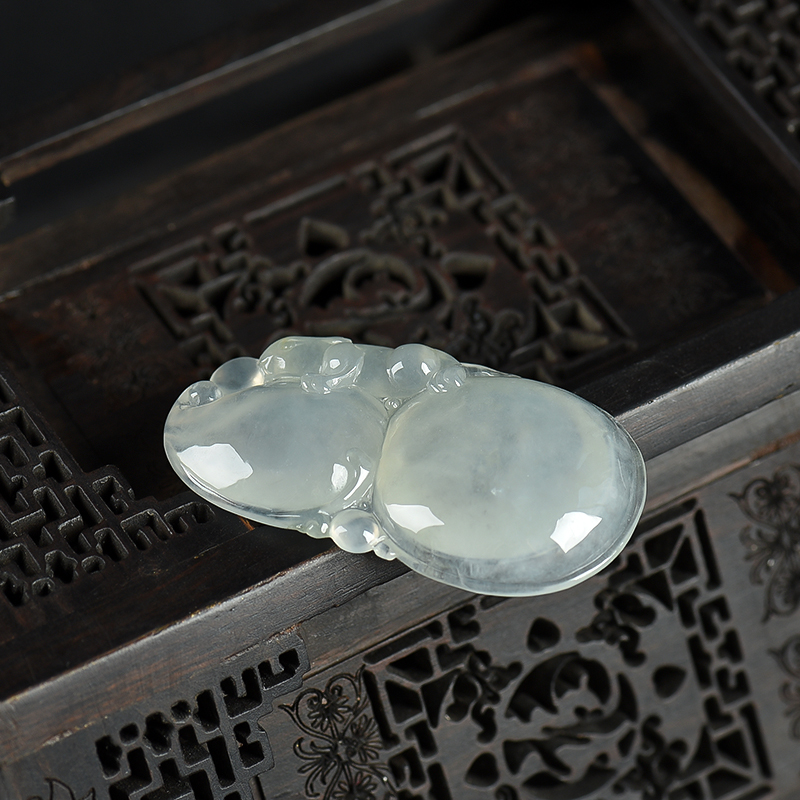 天然翡翠福禄吊坠-红掌柜