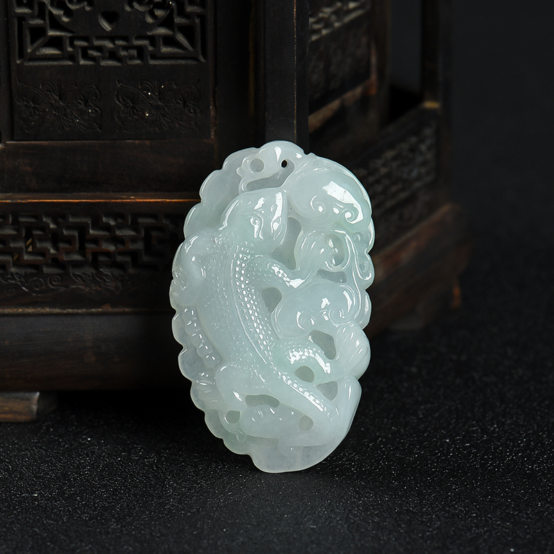 糯种翡翠必得幸福吊坠-红掌柜