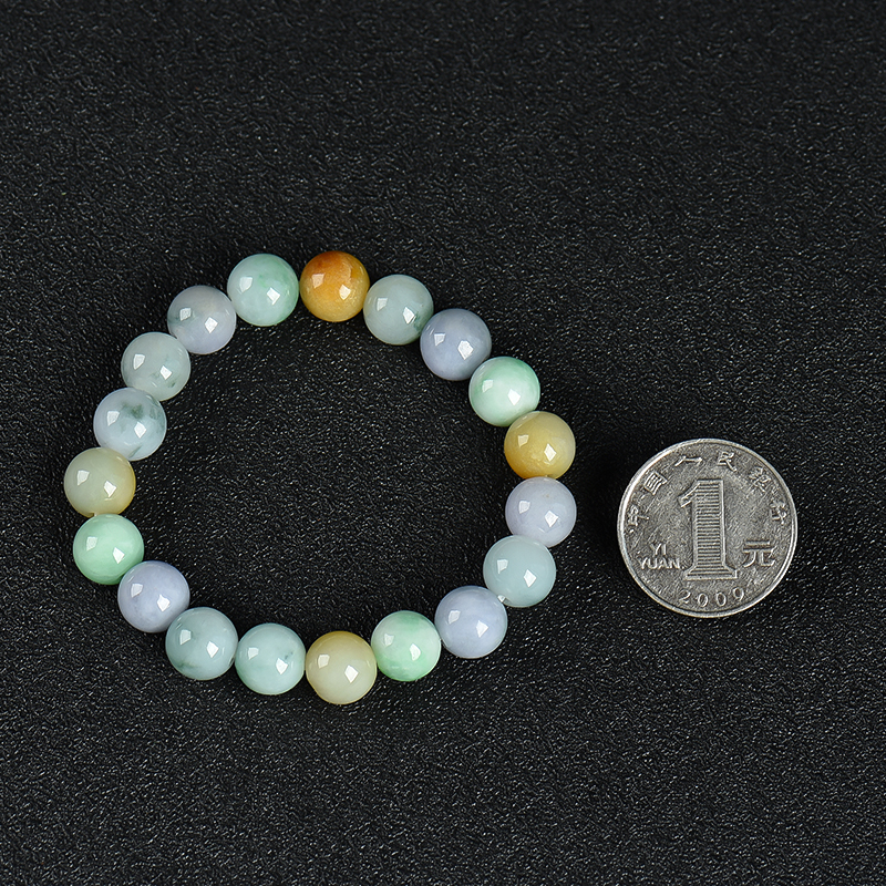 豆种翡翠手串-红掌柜