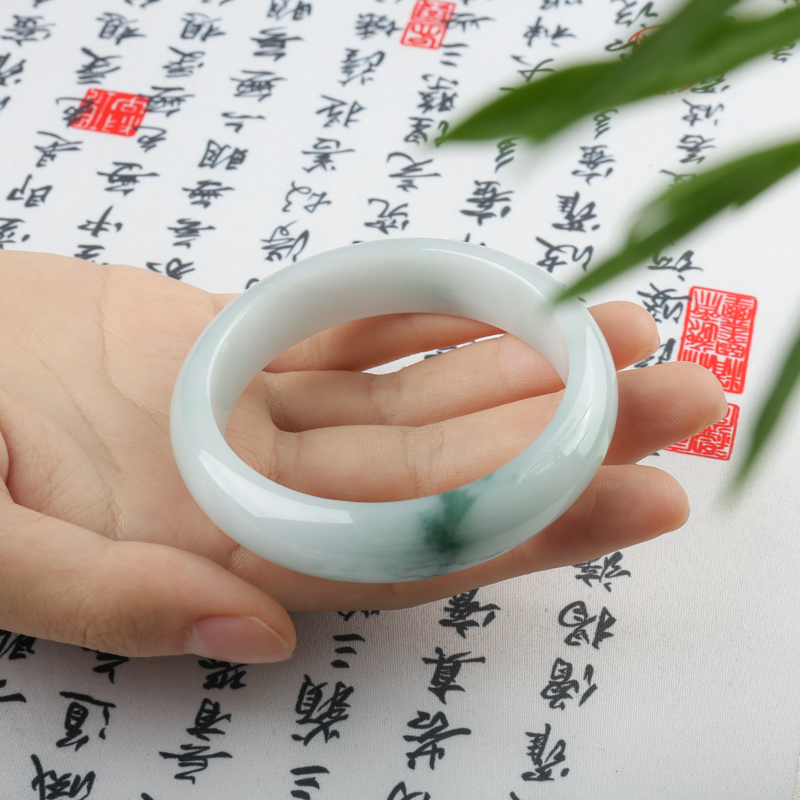糯种翡翠手镯-红掌柜