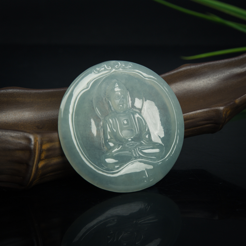 翡翠大日如来吊坠-红掌柜