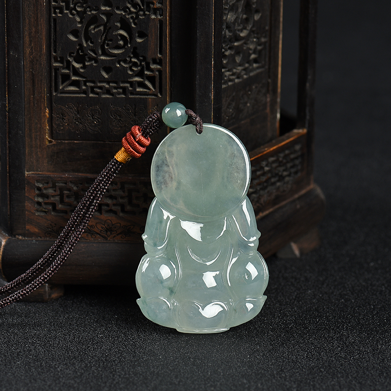 翡翠观音吊坠-红掌柜