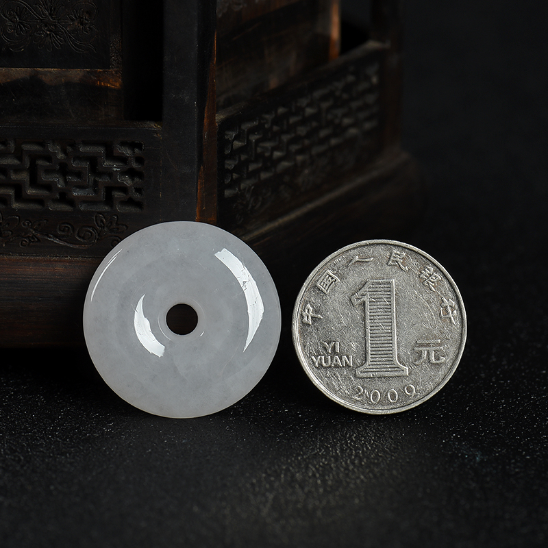 糯种翡翠平安扣吊坠-红掌柜