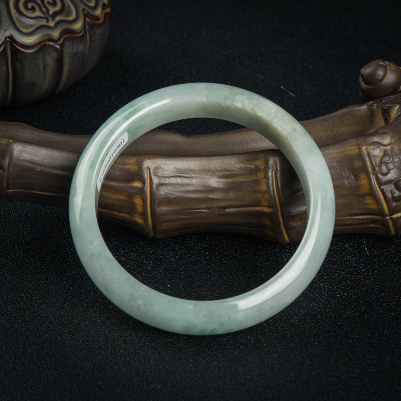 65mm天然翡翠平安镯-红掌柜