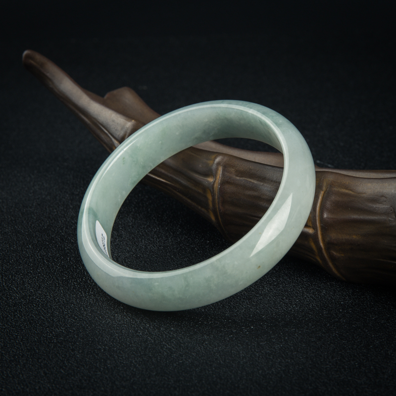 天然翡翠平安镯-红掌柜