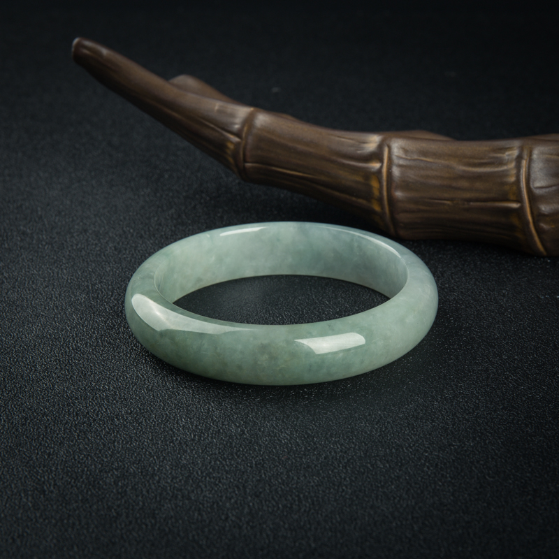 65mm飘花翡翠平安镯-红掌柜