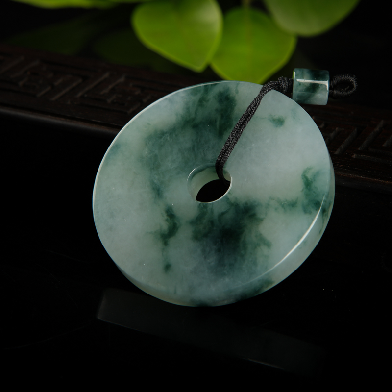 糯种翡翠平安扣吊坠-红掌柜