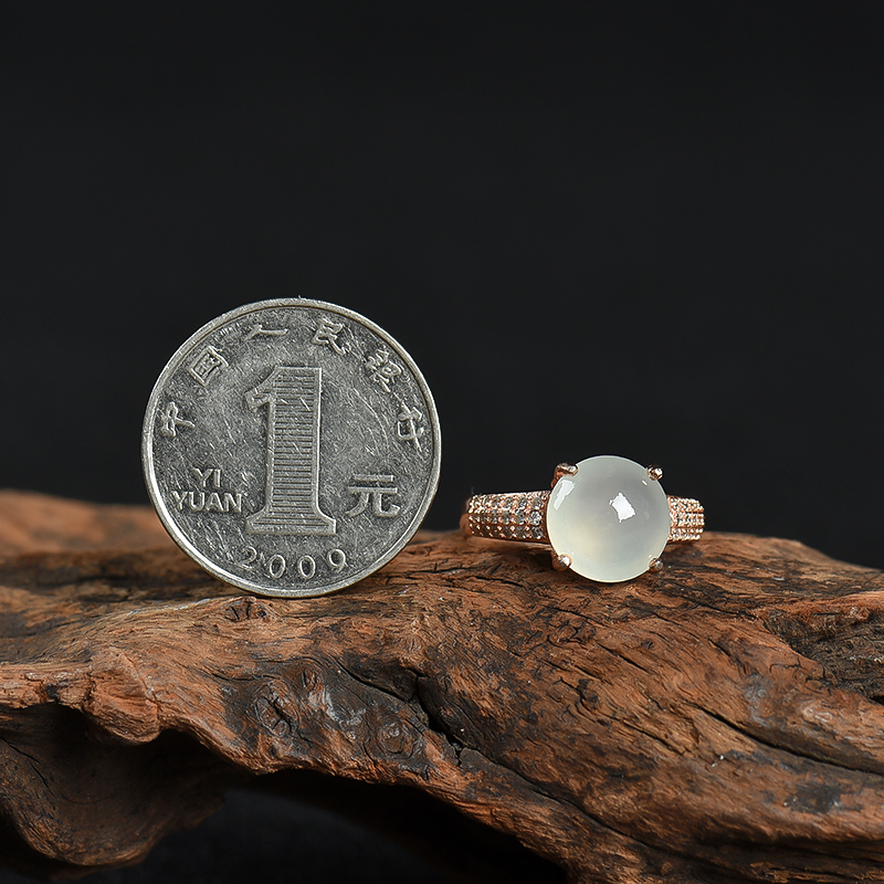 缅甸天然翡翠戒指-红掌柜