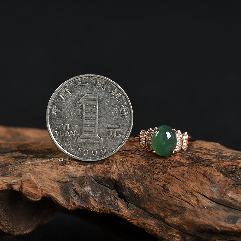 缅甸翡翠戒指-红掌柜