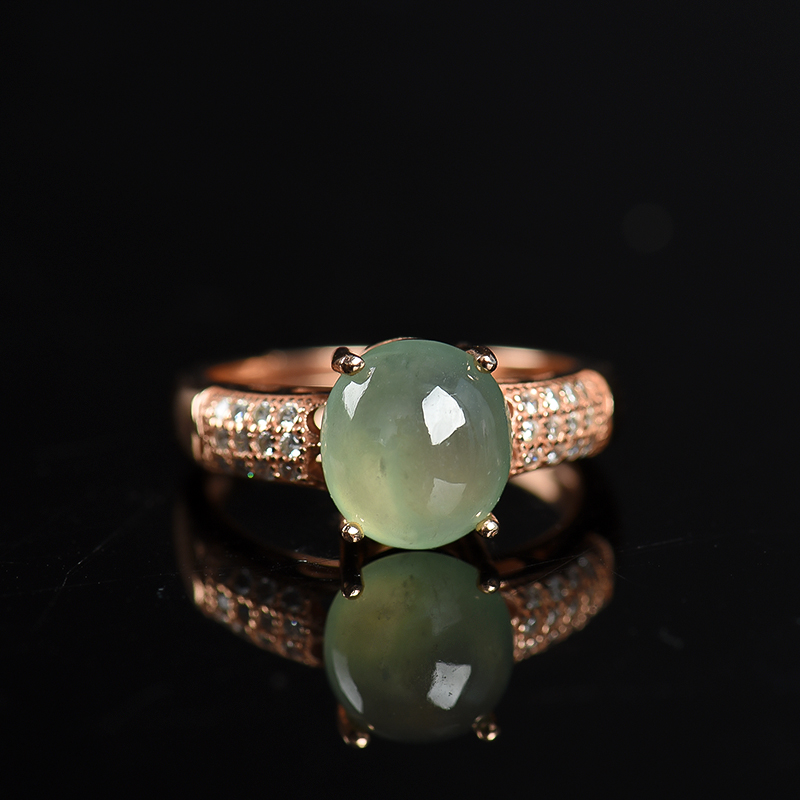 缅甸翡翠戒指-红掌柜