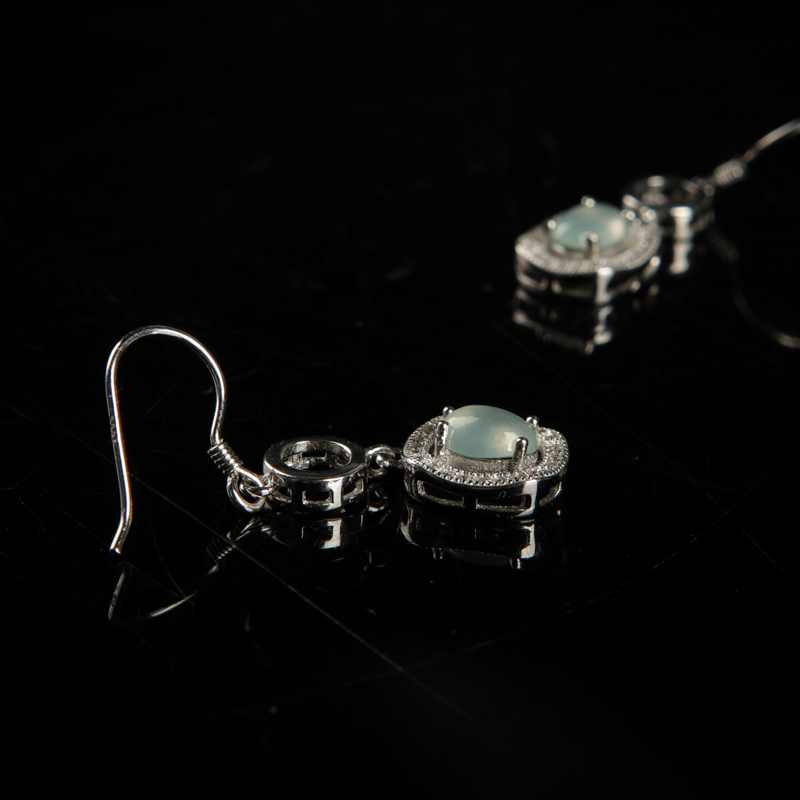 天然翡翠耳坠-红掌柜