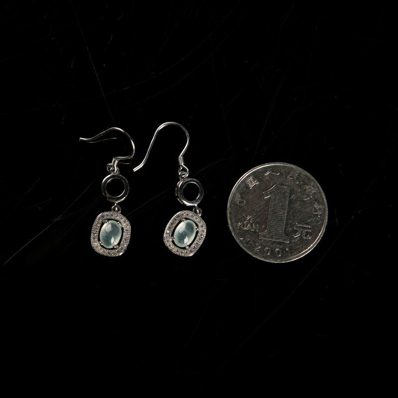 缅甸翡翠耳坠-红掌柜