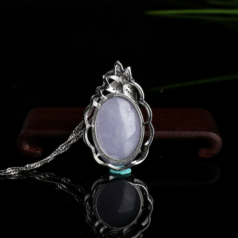 翡翠蛋面吊坠-红掌柜