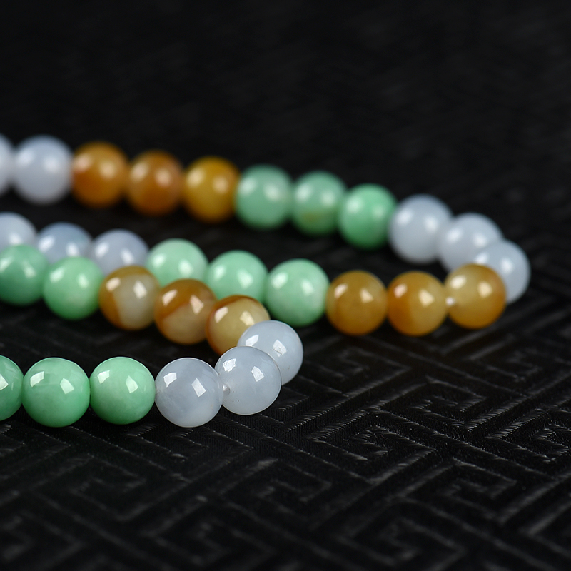 糯种翡翠珠串-红掌柜