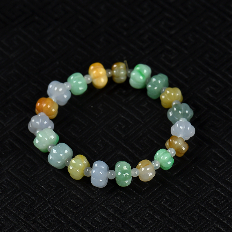 糯种福禄寿翡翠手串-红掌柜