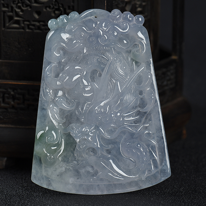 天然翡翠辰龙吊坠-红掌柜