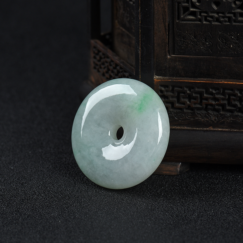 糯种翡翠平安扣吊坠-红掌柜