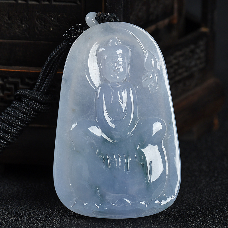 缅甸翡翠禅悟吊坠-红掌柜