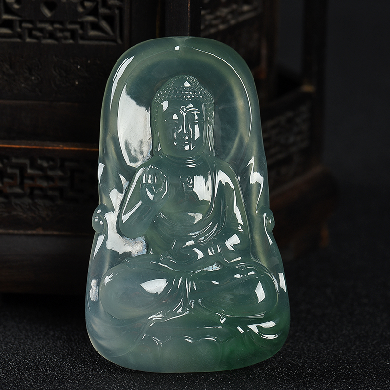 翡翠大日如来吊坠-红掌柜