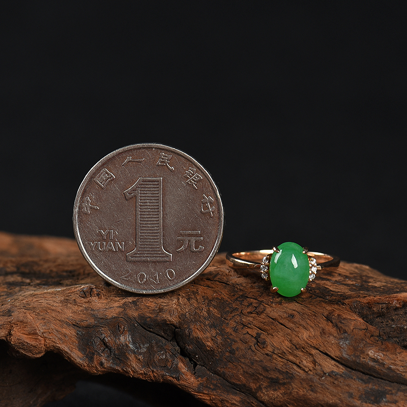 缅甸翡翠戒指-红掌柜