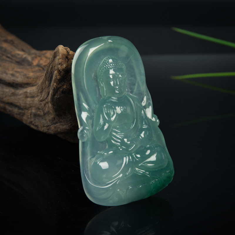 缅甸翡翠大日如来吊坠-红掌柜