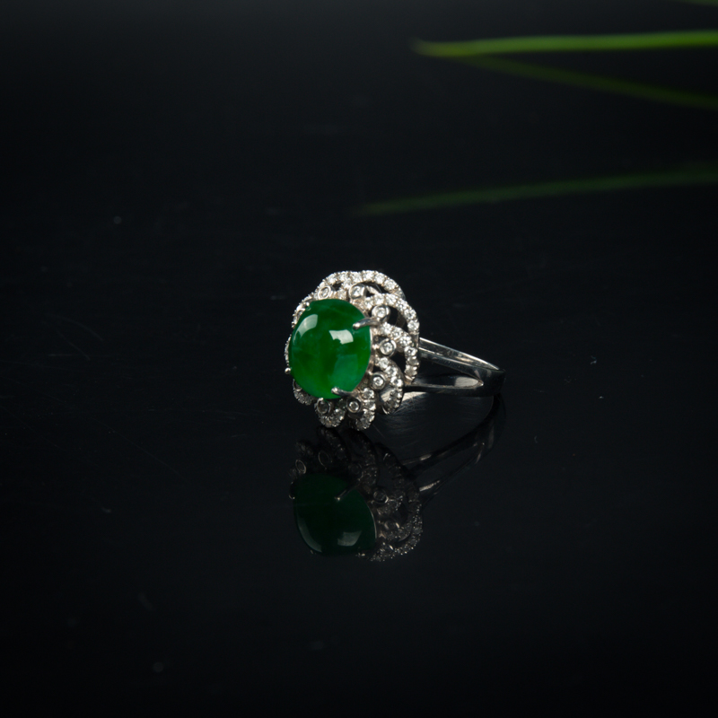 翡翠随形戒指-红掌柜