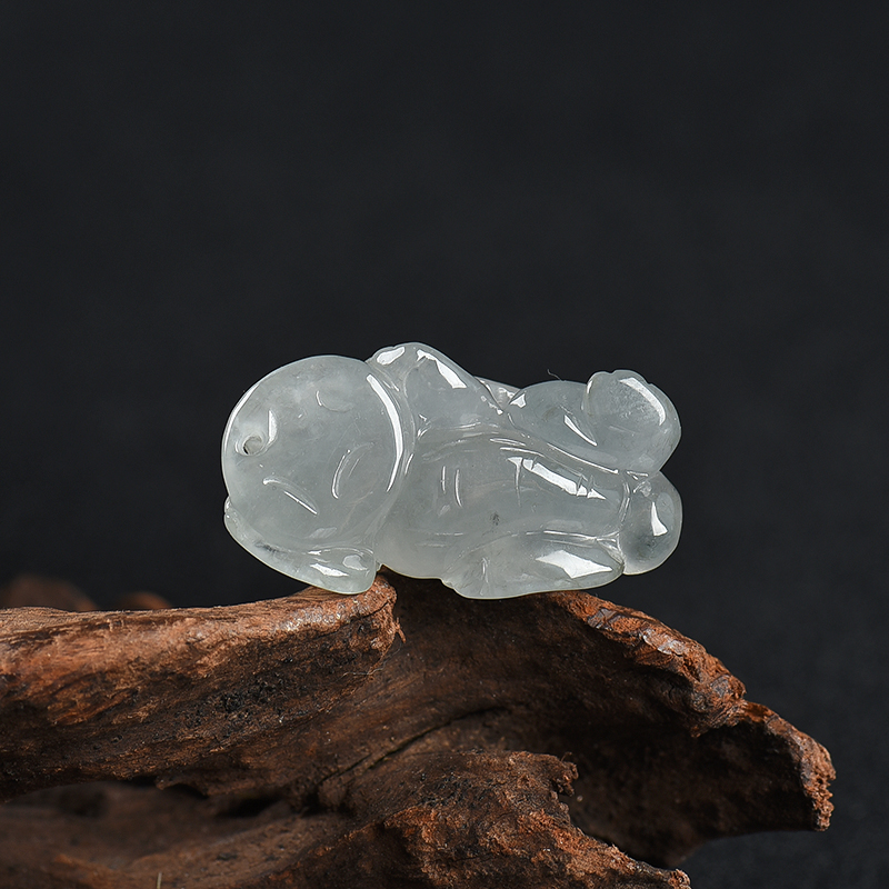 缅甸翡翠貔貅吊坠-红掌柜