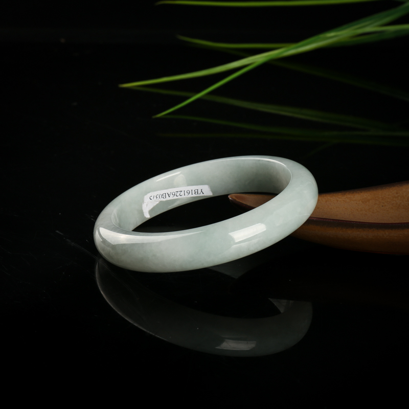 缅甸豆种翡翠手镯-红掌柜