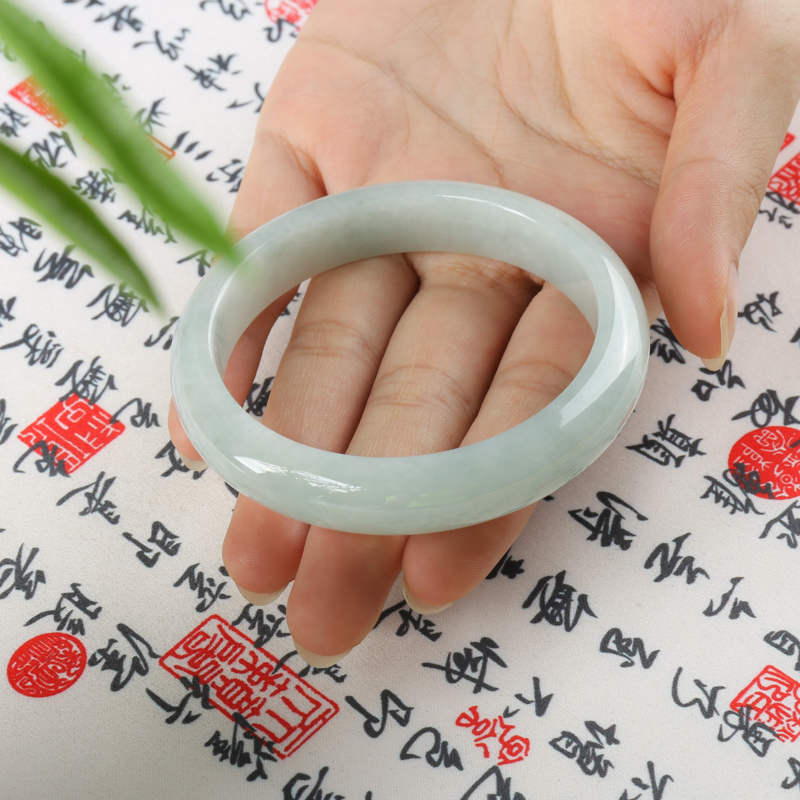 59mm缅甸翡翠手镯-红掌柜
