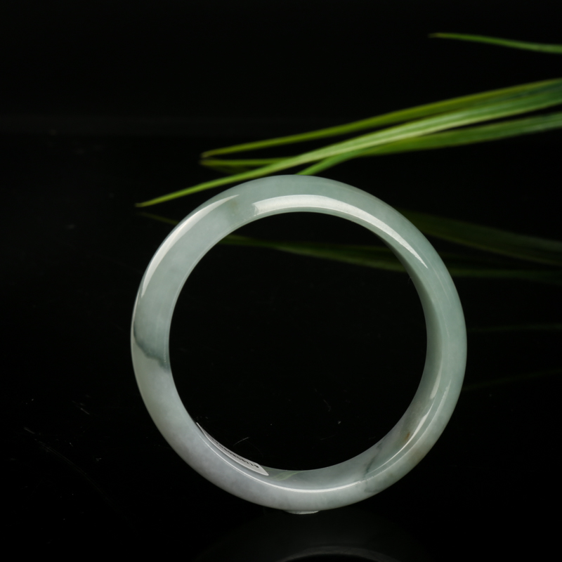 55.5mm豆种飘花翡翠贵妃镯-红掌柜