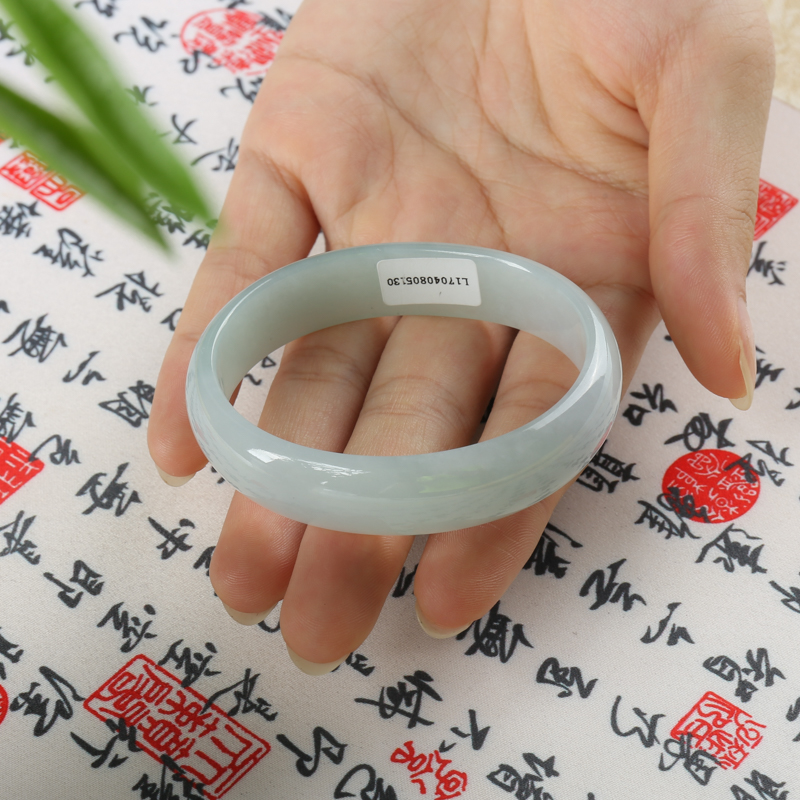 55mm豆种翡翠贵妃手镯-红掌柜