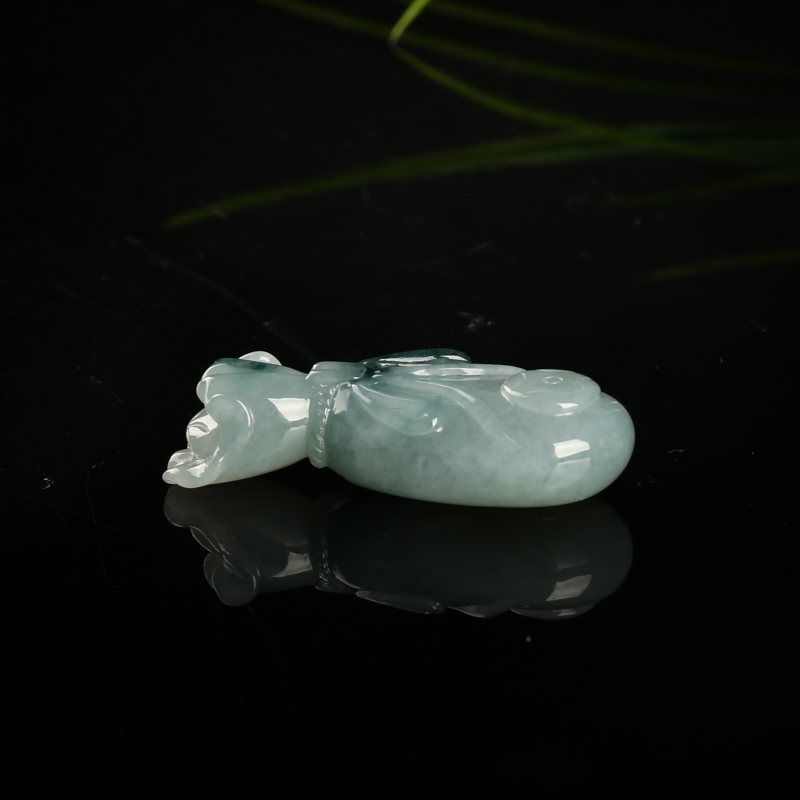 缅甸翡翠钱袋吊坠-红掌柜