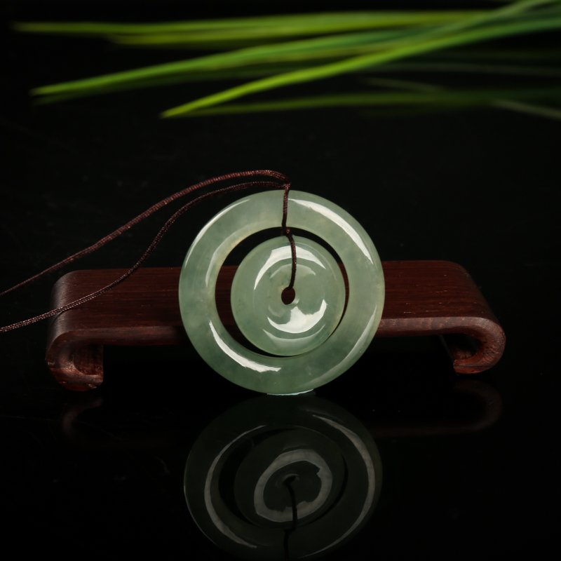 翡翠平安扣吊坠-红掌柜