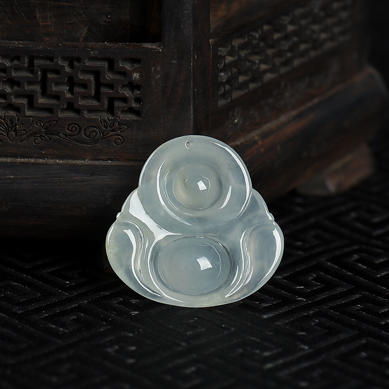 翡翠弥勒佛吊坠-红掌柜