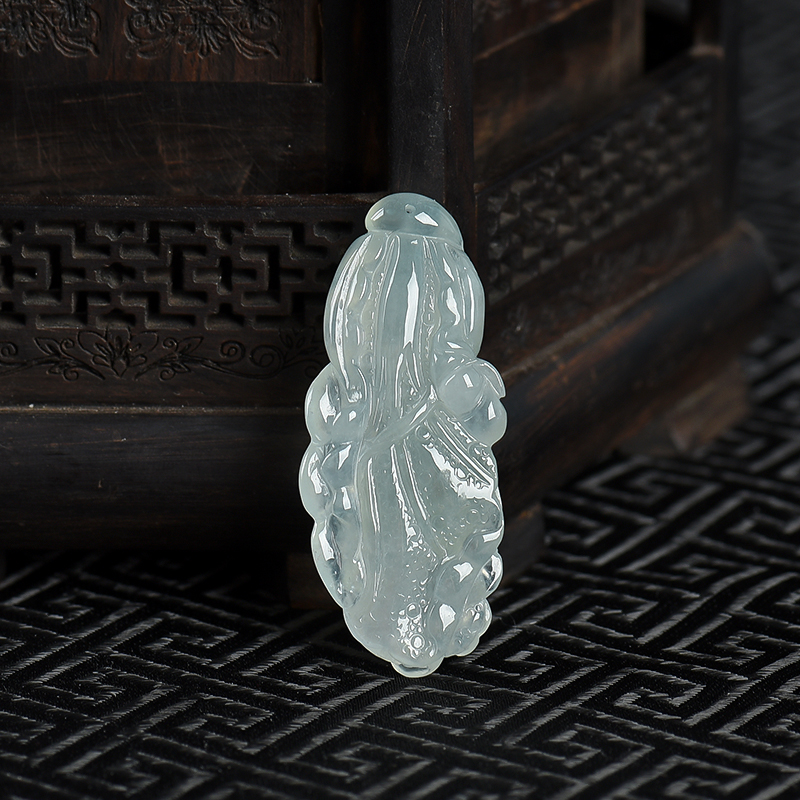 翡翠百财吊坠-红掌柜