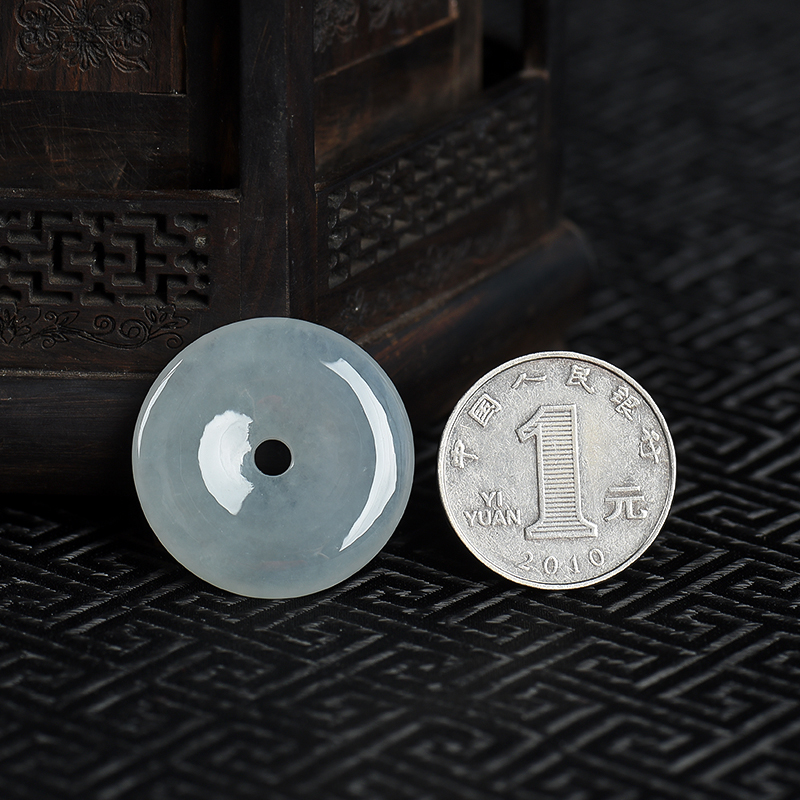 糯种翡翠吊坠-红掌柜