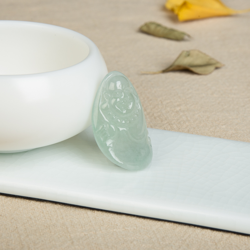 翡翠弥勒佛吊坠-红掌柜