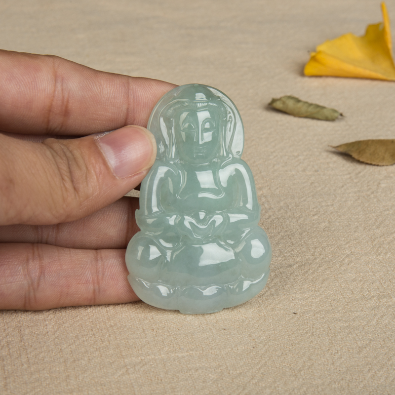 翡翠观音吊坠-红掌柜