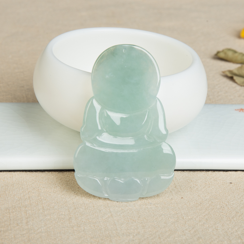 翡翠观音吊坠-红掌柜